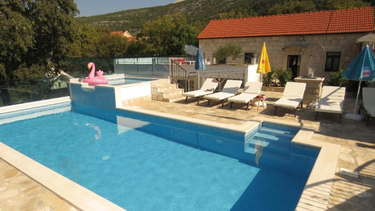 Dvori Stipanovi With Heated Pool And Jacuzzi Villa Donje Rascane Eksteriør billede